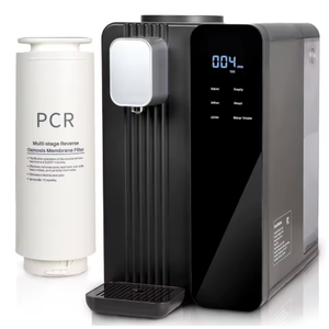 Countertop Reverse Osmosis System Water Filter - 5 Stage RO Water Filtration System, No Installation Portable Home Water Purifier, TDS & Filter Monitor, 3:1 Pure to Drain, Black