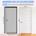 Beeveer Retractable Screen Door with Sliding Track Fits Door Size 33" x 80" (Curtain Size 34'' x 81'') Pet Friendly Magnetic Fiberglass Mesh Screen for Patio French Sliding Doors Weighted Bottom