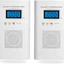 2 Pack Combination Gas & Carbon Monoxide Detectors - Plug in CO Alarm & Natural Gas Detector with Digital Display, CO Detector & Combustible Gas Detector for Home, Easy to Read