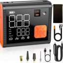 ZUZEE Tire Inflator Portable Air Compressor, 150 PSI Dual Cylinder 3X Faster Portable tire inflator, 28000mAh Dual Power Mode Portable Air Pump for Car Tires, Motorcycle Tires, Bikes Tires, Balls, etc (Orange)