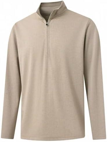 M MAELREG Quarter Zip Pullover Men Mock Neck Long Sleeve Performance Golf Athletic Pullover Half Zip Mens Sweatshirt, 2XL