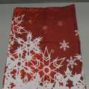 AWJTNCQ Winter Christmas Valances for Windows Red White Snowflake Kitchen Curtains Short Rod Pocket Window Curtain 5 Panels for Xmas Holiday Treatment Decorations 54x18inch