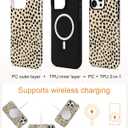 Jusy Compatible with MagSafe Polka Dot Leopard Print Phone Case for iPhone 15 Pro, Trendy Luxury Magnetic Soft TPU and Hard PC Protective Phone Cover for Women Girls - Polka Dot