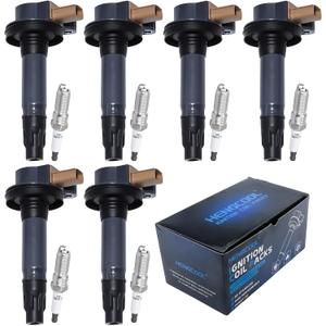 Set of 6 Ignition Coil Packs & Spark Plugs Kit UF646 Compatible with Ford & Lincoln V6 3.5L Ecoboost 2011-2016 F-150, Flex, Expedition, Explorer, Taurus, Transit 150 BL3Z-12029-C DG549