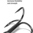 Fishing Hooks Treble Hooks for Hook Upgrade Cutting Blade 4X Strong Short Shank Black Nickle
