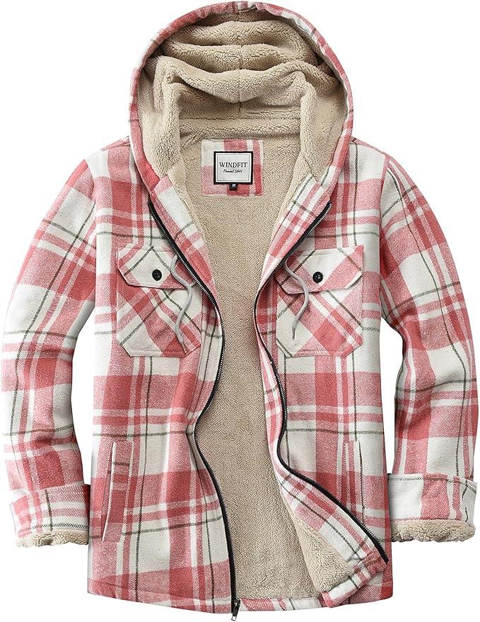 Women's Full Zip Fleece Flannel Jacket Plaid Sherpa Lined Jacket for Women XX-Large