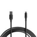 Apple MFi Certified USB-A to Lightning Charger Cable for iPhone iPad, Heavy-Duty Fast-Charge, 10ft, Black