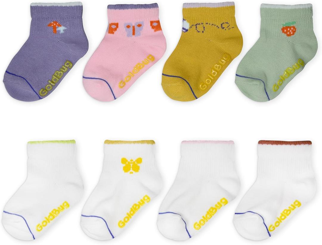Goldbug Baby, Toddler & Kids Socks (0-6 Months, Garden)