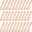 Patelai 50 Pieces Small Wooden Rolling Pin, Dumpling Dough Roller Wooden Mini Rolling Pins Kitchen Utensil Tool for Fondant, Pasta, Bread, Pastry, Cookies, Pizza, Pie, Cylinder Style, 6.3 Inch