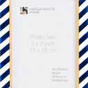 Handicrafts Home 5x7 Vintage Blue Picture Frame, Decorative Wall & Tabletop Frame for Living Room, Bedroom, Office, Gallery Wall, Modern Farmhouse & Boho Home Decor, Resin Inlay & Brass Decorative Picture frame for Vintage Decor - Halo Gondola collection