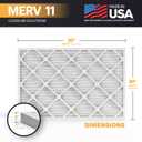 BNX TruFilter 20x30x1 Air Filter MERV 11 (4-Pack) - MADE IN USA - Allergen Defense Electrostatic Pleated Air Conditioner HVAC AC Furnace Filters for Allergies, Dust, Pet, Smoke, Allergy MPR 1200 FPR 7