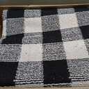 Garland Rug Country Living – Checkered Buffalo Plaid Design, Non-Slip Rubberback, Traditional 5x7 Area Rug for Living Room, Bedroom, Kitchen, Dining Room, Nursery,Black/Ivory