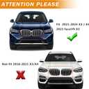 Front Kidney Grille Upper Grill Replacement for 2022 2023 2024 BMW X3 G01 X4 G02, Single Slat, Gloss Black