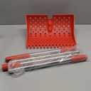 US Patent Pending 12-Inch 2-in-1 Chicken Poop Scooper & Rake,3-Shape Sifting Holes Chicken Coop RakeStainless Steel Handle 2061" Litter Scooper & Sand Sifting Shovel for Chicken Coops Red