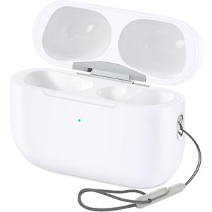 Wireless Charging Case Compatible with AirPods Pro 2nd & 1st, Charger Case Replacement for AirPods Pro 2 & 1 with Lanyard, Bluetooth Pairing Sync Button, Earbuds Not Included (USB-C Port)
