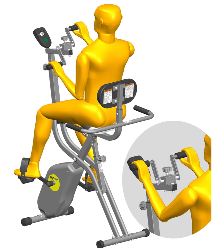 Folding Exercise Bike - Stationary Bikes for Home Use, Arms and Feet Workout, Foldable Indoor Cycling Machine - Magnetic with 8-Level Adjustable Resistance and 300 lbs Capacity