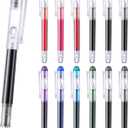 12 Pieces Multicolor Disposable Fountain Pens, Smooth-Writing Office Supplies for Sketching, Journaling, Calligraphy, Doodling and Gifts (Mixed Colors)