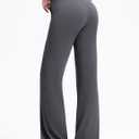 POSHDIVAH Women's Creamluxe Elastic Bottoms Straight Leg Sweatpants High Waisted Yoga Athletic Joggers with Pockets (Gray, M)