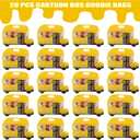 9 x 20 Pcs Cute Police Car Goodie Bags Plastic Gift Candy Bags with Handle Resealable Ziplock Treat Bags with Stand-up Bottom Back To School Party Favor Birthday Bags (SCHOOL BUS)