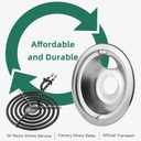 Stove Burner Drip Pan WB31T10010(6") WB31T10011(8") and Electric Stove Replacement Burner WB30M1(6") and WB30M2(8") Compatible for G-E Hot-point Ken-more Electric Range Stove by MIFLUS