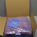 Alomidds Weighted Blanket, Luxury Velvet Weighted Blankets for Kids,Warm and Breathable Soft and Comfort Minky, Cute Heavy Blanket with Premium Glass Beads (41"x60" 7LBS, Purple)