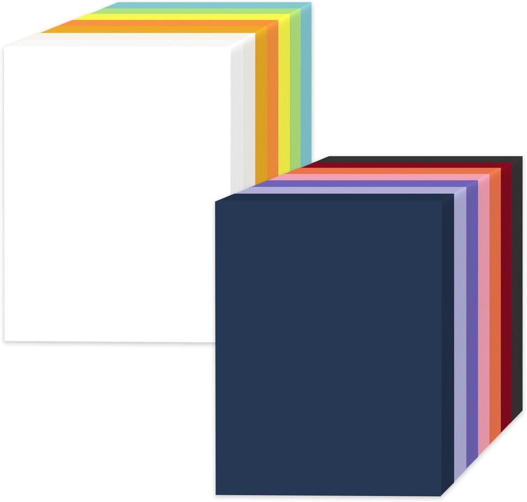 140 Sheets Vibrant Color Cardstock Paper 8.5 x 11 Premium Weight 200gsm Assorted Color Card Stock Paper DIY Crafts School Supplies Invitation Greeting Cards Printer Paper 8.5 x 11 Colored Cardstock