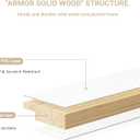 8x10 Picture Frames Set of 9 - Solid Wood Core, Not Plastic - Scratch Resistant White Wood Grain Finish