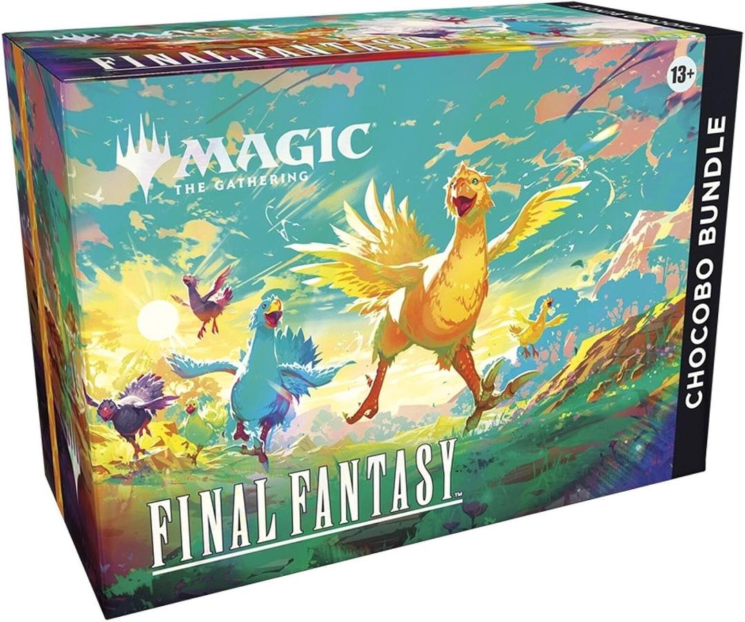 Magic: The Gathering - Final Fantasy Chocobo Bundle (1 Chocobo Booster, 10 Play Boosters, 1 Alt-Art Promo Card, 1 Scene Card, 32 Basic Lands, 1 Click Wheel, and More), 3.504 X 7.52 X 0.1 Inches