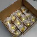 Sieral 24 Pcs Glass Christmas Ball Ornaments 2.4''/ 60mm for Christmas Tree Copper Christmas Hanging Glass Ball Ornaments for Xmas Trees, Wedding Party, Holiday Decoration (Gold)