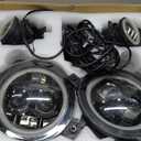 For Je ep JL Halo Headlights and Fog Lights Combo - Super Bright 9 Inch LED Halo Headlights, 4 inch Fogs For 2018 - 2023+ Wrangler JL Sahara Rubicon 2020-2023+ Gladiator JT