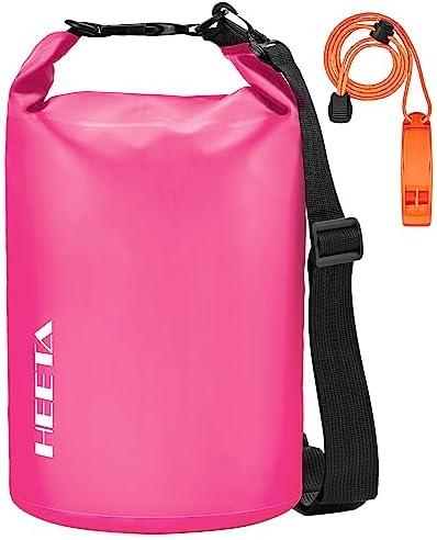 HEETA Waterproof Dry Bag for Women Men(Upgraded Version) 5L/10L/20L/30L/40L Roll Top Lightweight Dry Storage Bag Backpack with Emergency Whistle for Travel, Swimming, Boating, Kayaking, Camping, Beach