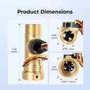 Water Flow Sensor 2GWH-24 Replacement Part #2022107584 Compatible with Girard GSWH-2 RV Tankless Water Heater | Gas Tankless Heater Fit & Replace Accessory