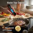 0.5 Sec Instant Read Meat Thermometer Digital with 0.5 Precision, Food Thermometer for Cooking Kitchen Gadgets, Oven Grill Candy BBQ Essentials Accessories, Gifts for Him Dad Men Birthday, Red