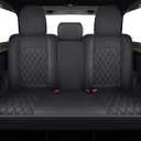 Aierxuan Jeep Wrangler JK JL 4-Door Seat Covers Custom Fit 2007-2026 Unlimited X Rubicon 392 Sahara Willys Sport High Altitude Truck Pickup Waterproof Leather Cushions(Full Set/Black1)