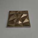 Art3d Decorative 3D Wall Panels in Diamond Design, 12"x12" Antique Gold (33 Pack)