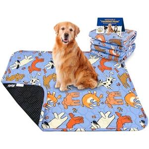 Large Dog Pee Pads, 2 Pack Washable Reusable Training Pads for Medium &Senior Dogs, Waterproof Heavy Absorbent Non-Slip Pet Mats for Crates Beds & Cars, Machine Washable for Potty Training & Whelping