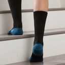 Copper Fit Unisex Crew Length Sport Socks, 2 Pair (Small-Medium, Black)