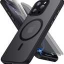 SEXYMOM Magnetic for iPhone 16 Pro Max Case with 2 Privacy Screen Protectors - Upgraded Camera Protection - Wireless Charging Compatible,21ft Drop Tested,Slim Fit Matte Phone Case - Black