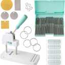 We R Makers, Jewelry Press Kit Machine, Includes 1 Jewelry Press, 34 Piece Metal Stamping Kit, and Alignment Stickers, The Perfect Jewelry Kit for Adults to Make Rings, Necklaces and Magnets