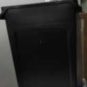 Rubbermaid Commercial Products Slim Jim Plastic Rectangular Trash/Garbage Can With Venting Channels, 23 Gal, Black, for Kitchen/Office/Workspace