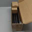 KAMANINA Black Curtain Rods for Windows 66 to 120 Inch, 7/8 Inch Heavy Duty Curtain Rods 32 to 120 (2.6-10ft), Adjustable Decorative Drapery Rods Set with Modern Finials