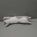 Cute Cat Plush Long Body Pillow Cuddle Cartoon Stuffed Animals Cat Plushie Soft Doll Pillows Gifts for Kids Girls (Gray, 19 Inches), 1 Count (Pack of 1)