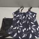 ELISE | BLACK & WHITE LEAF PRINT TANKINI SET
 XXL