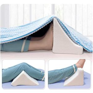 Blanket Lifters for Foot of Bed Sheet Lifter for Feet Blanket Support Holder Foot Tent Cradle Block Pillow Ankle Leg Knee Toes Pain and Arthritis Surgery Recovery Supplies Feet Rest Elevation Wedge (White)