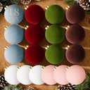Velvet Christmas Tree Ornaments Balls: 3.15 Multicolor Flocked Shatterproof Christmas Ornaments Set - 18 Pack Hanging Matte Xmas Trees Decorations Bulk for Neutral Home Decor