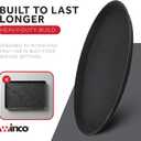 Winco TFG-14K Round Fiberglass Tray with Non-Slip Surface, 14-Inch, Black