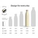 LARS NYSM Stainless Steel Insulated Water Bottle 12oz 17oz 25oz 34oz 51oz | Insulated Thermo Flask for Hot and Cold Beverages | Leakproof Drinking Bottle (Almond Beige, 33.9oz)