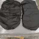 Three Piece Car Seat Cover Leather Black 30"x48" , Rear Row