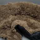 Calming Dog Bed Fluffy Plush Dog Mat for Furniture Protector with Removable Washable Cover for Large Medium Small Dogs and Cats (Small(35x31x5), Camel)