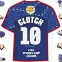 FIFA WorldCup2026 Wooden Puzzle Collectible Clutch Jersey 200Pcs DecorGift 5MM Thick Officially Merchandise, Unique shape Clutch T-Shirt Jersey design, Gift for Adult & Soccer Fan;11.8x11.3in Wall Decor